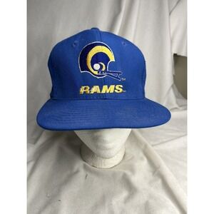 Vintage 1990s NFL Eastport Starter LA Rams Snapback Hat Cap Blue One Size Fits